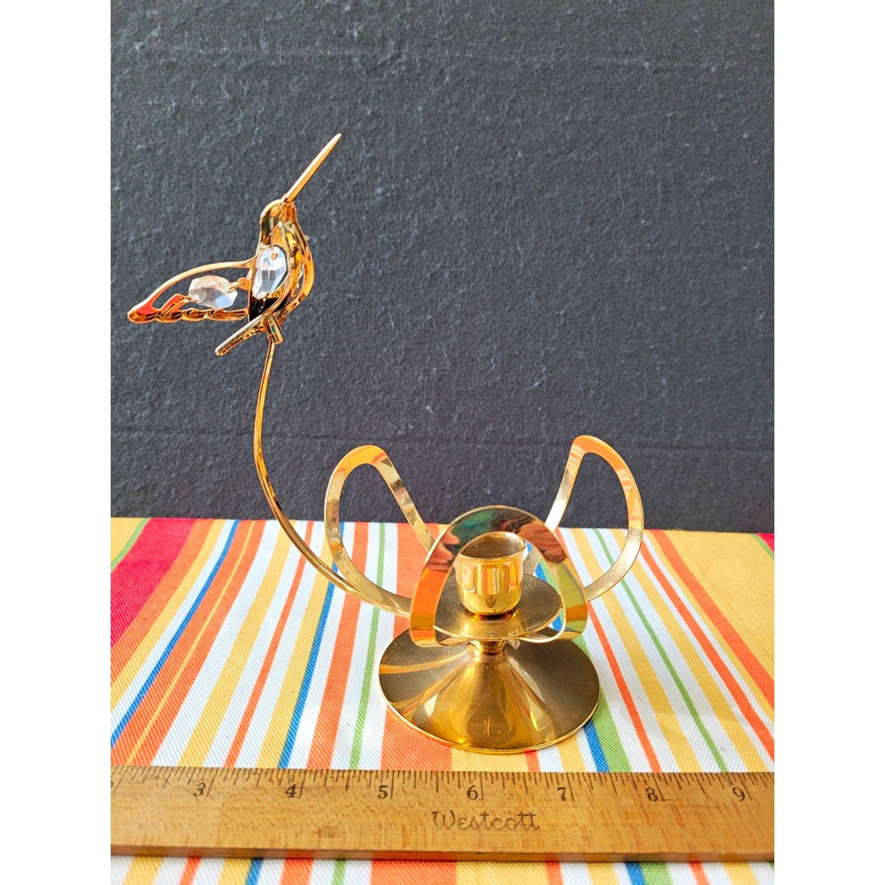 Vintage hummingbird votive candle holder